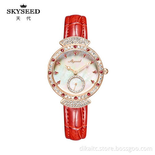 SKYSEED watch ladies watch with diamond waterproof quartz